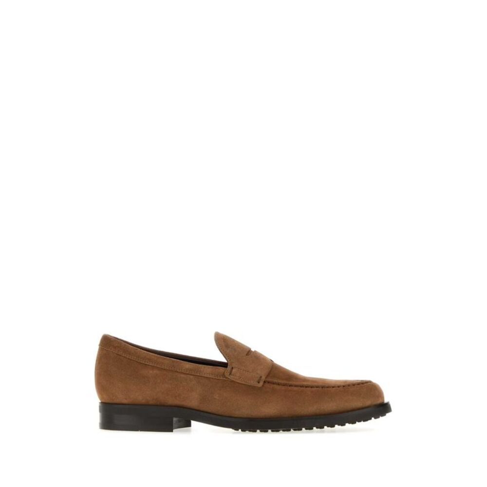 Tod's Men Camel Suede Loafers